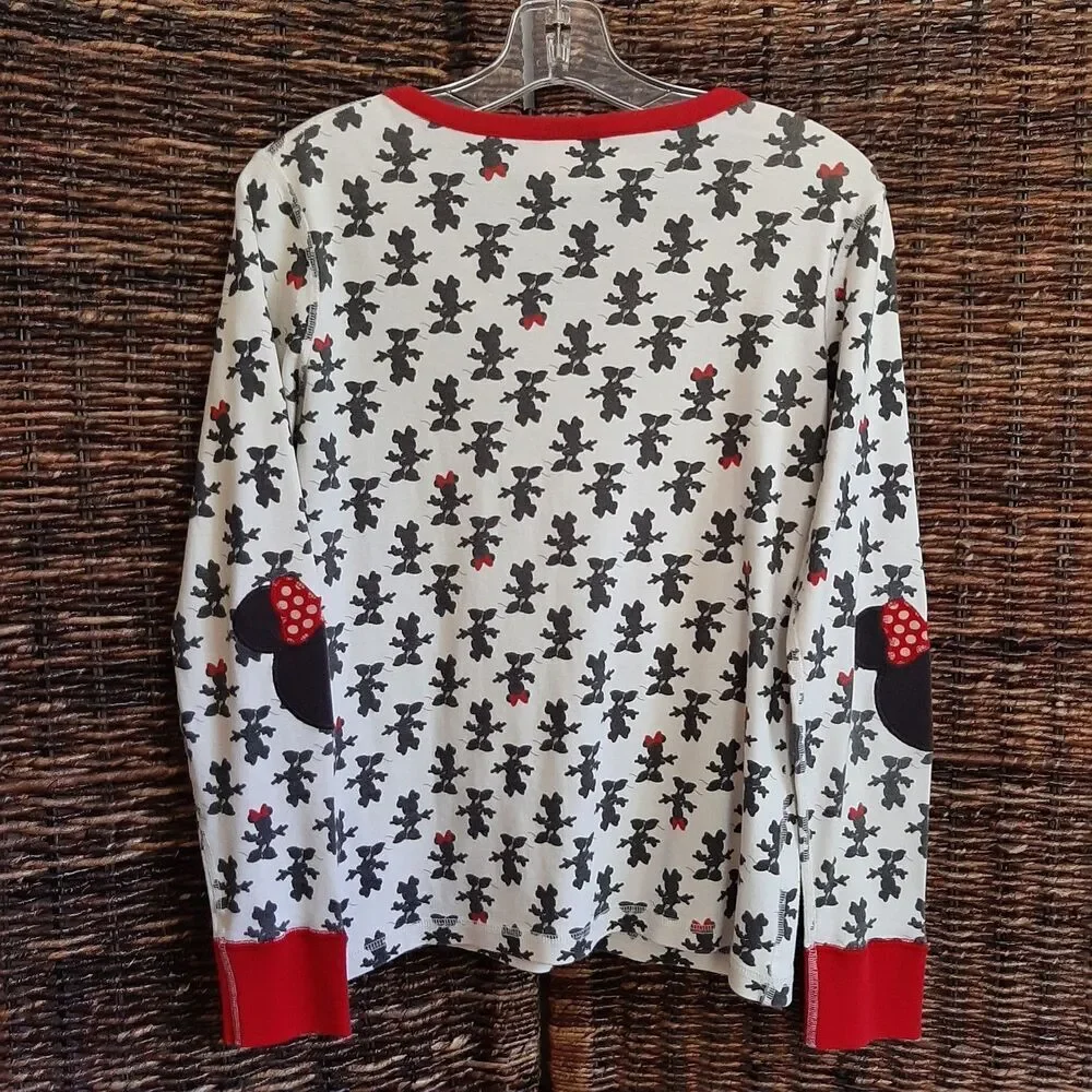 Hanna Andersson Disney Organic Cotton Minnie Mouse Women's Pajama Shirt Medium - Picture 2 of 6